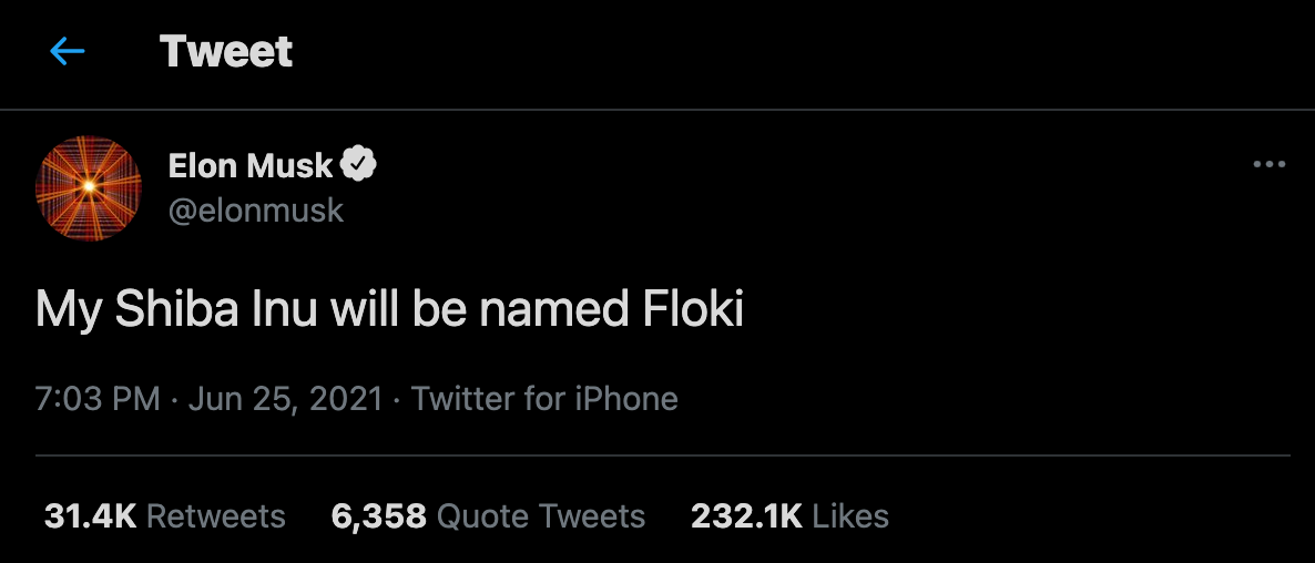 SHIB 飙升 25%，因为 Elon Musk 在推特上为他的狗命名