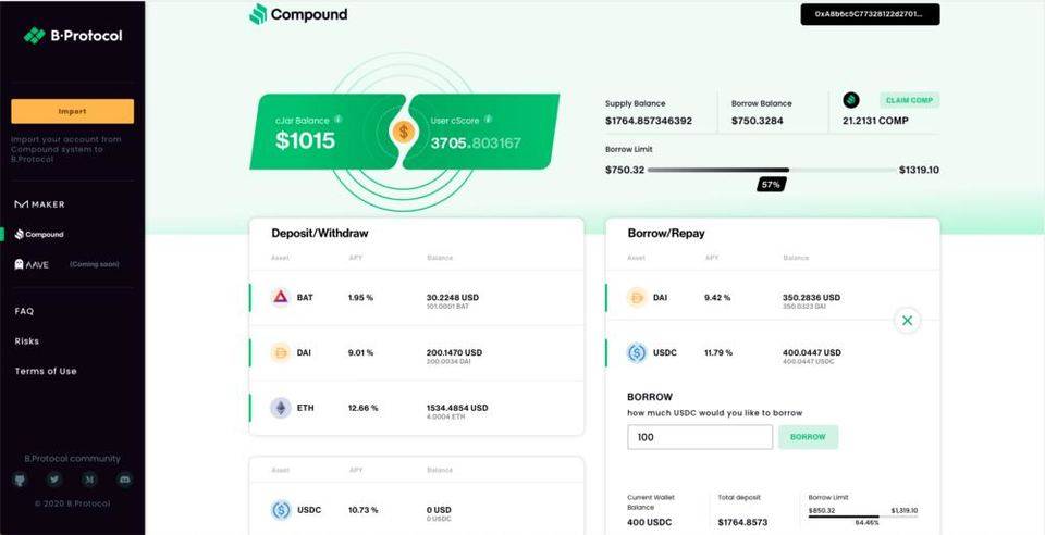 DeFi 新玩法 | B.Protocol 集成 Compound， 让 Compound 用户获得更多收益