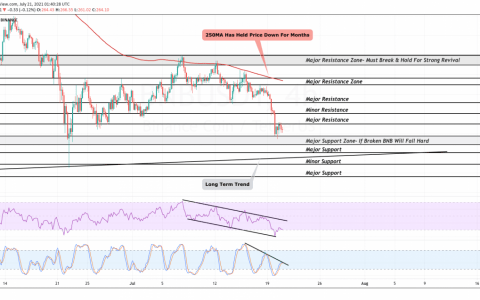 BNB跌至主要支撑区，下一步是什么？