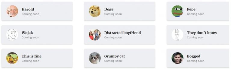 Meme 代币将在 meme 市场上交易。 资料来源：Meme.com