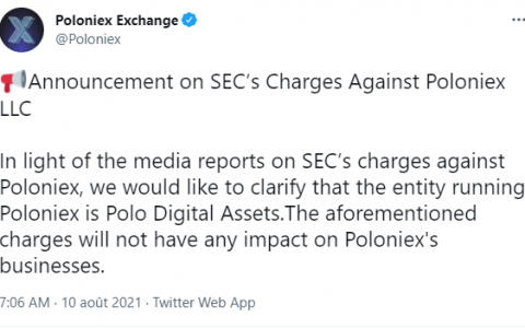 支付1000万美元继续交易比特币——Poloniex输给SEC