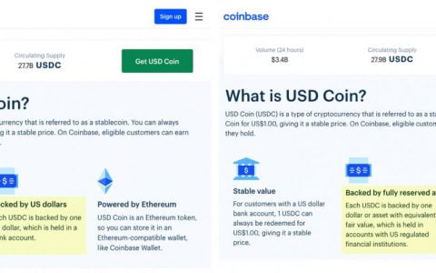 Coinbase 取消了对 USDC 稳定币的“美元支持”声明