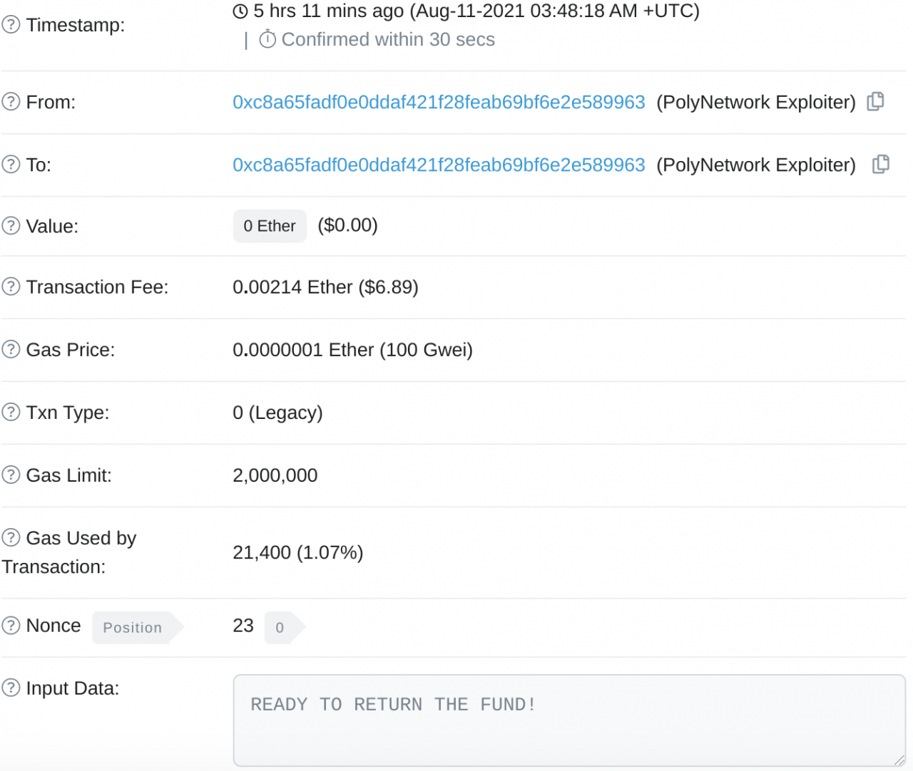来自攻击者的消息