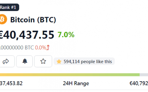 比特币暴涨 4 万欧元（和灰尘）：加密货币之王的疯狂逃亡