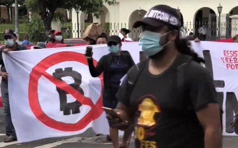萨尔瓦多公民比特币法律抗议
