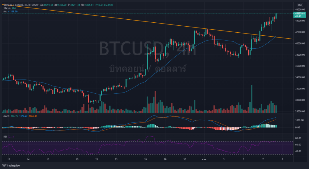 比特币价格再次触及 45,000 美元还是胜利就在眼前？