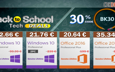 返校行动 原版 Windows 10 Pro 12 欧元，Office 2019 35 欧元等