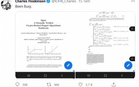 卡尔达诺（ADA）领导人表示他将解决稳定币问题