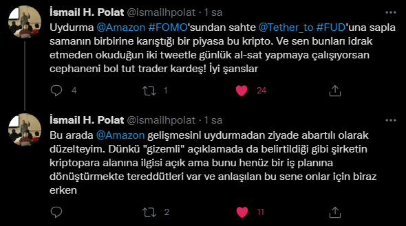 亚马逊和特斯拉新闻如何影响比特币价格：不要惊慌