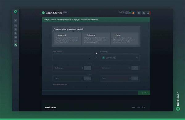 DeFi Saver 推出新工具 Loan Shifter，了解如何在不同协议间转移资产