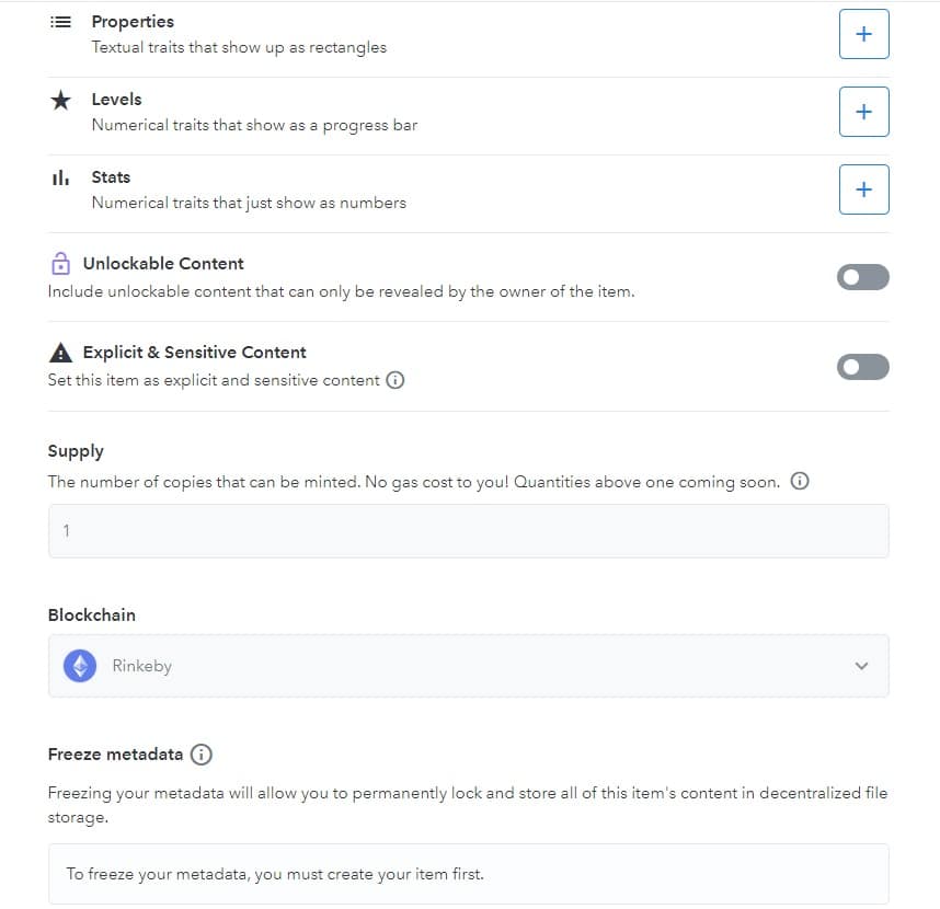 自定义属性-nft-opensea