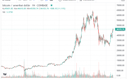 比特币正稳步走向 47,000 美元的阻力位