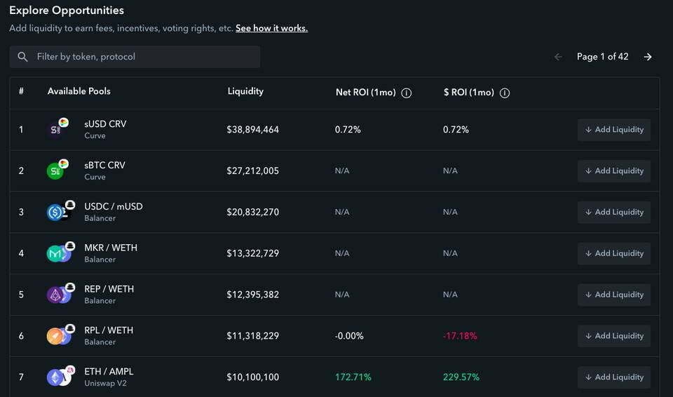 Crypto Briefing：一文读懂 Zapper Finance 及其 DeFi 投资分析平台