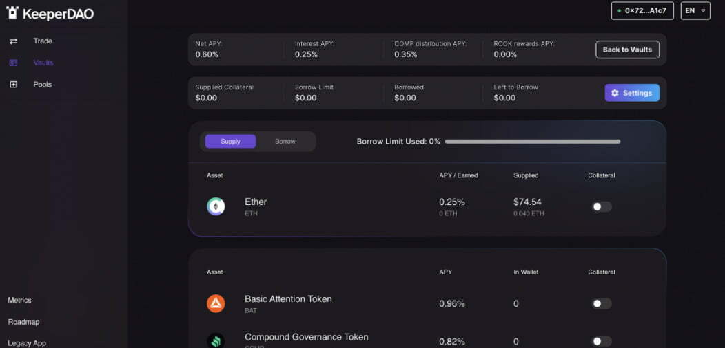 DeFi 应用程序 KeeperDAO 引入了新的智能合约借贷和清算保护