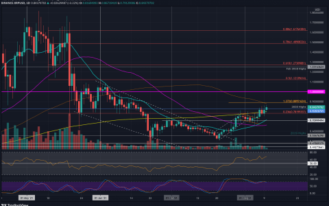 瑞波币价格分析：多头在每周飙升 12.5% 后创下 2020 年高点