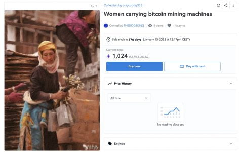 中国告别加密货币挖矿 NFT 售价 200 万美元