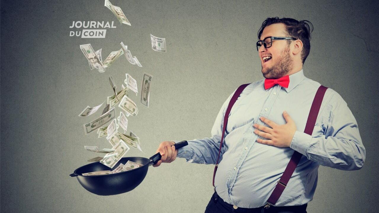 一个小胖子，在他的锅里还钱 