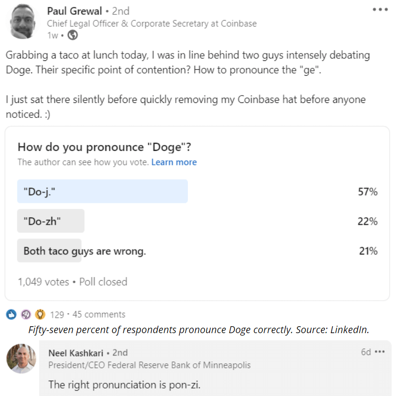 如何发音 "狗狗币""庞氏骗局" 根据尼尔卡什卡利 