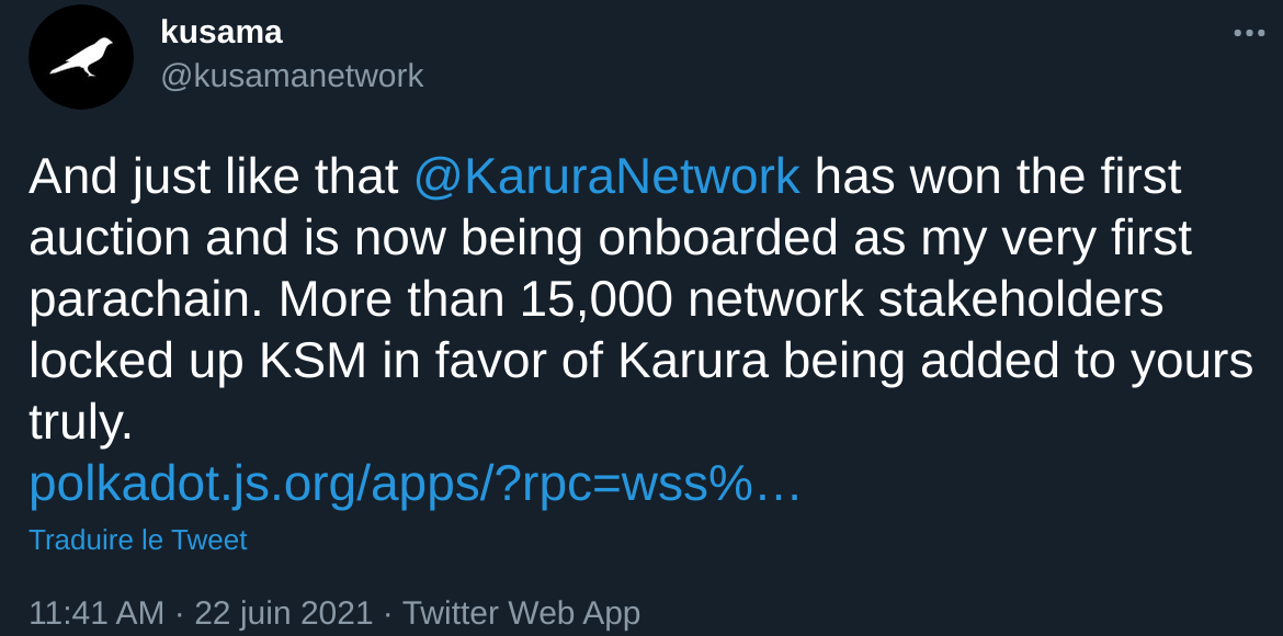 官方公告：Karura Network 在 Polkadot 上遇到第一个平行链
