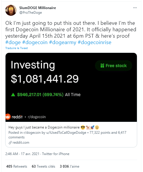 百万富翁狗狗币 DOGE