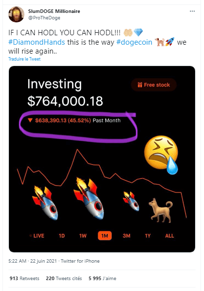 由于狗狗币（DOGE），他成为了百万富翁：他的白日梦几乎变成了噩梦