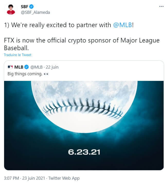 FTX 继续进军这项运动 –交易所 获得棒球大联盟