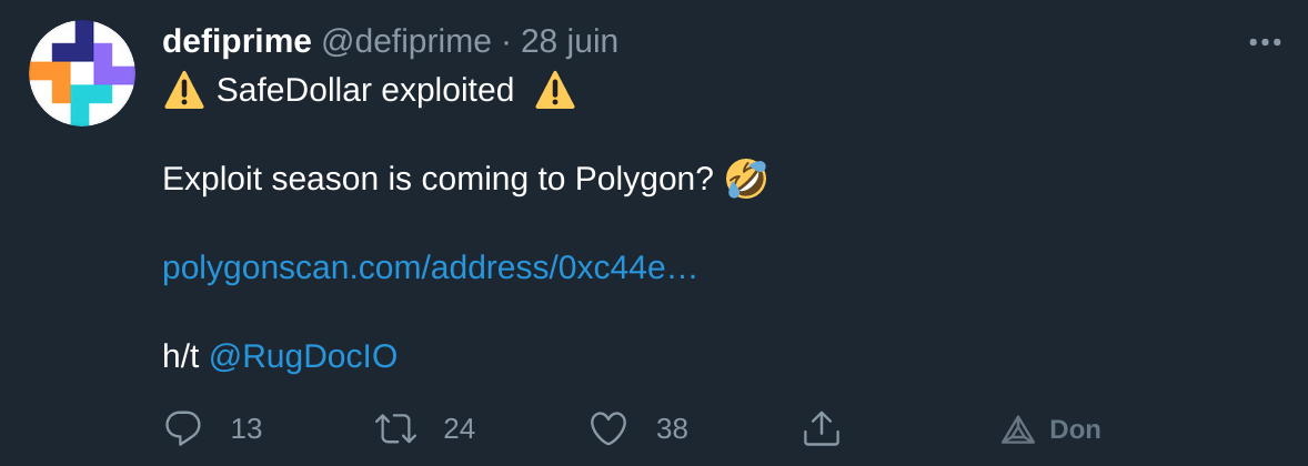 对 DeFi 的恐慌——他们的加密货币崩盘到零……一键点击