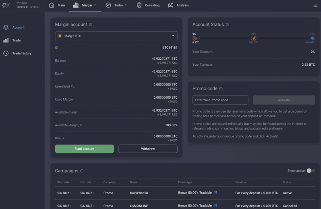 PrimeXBT V2.0 指南