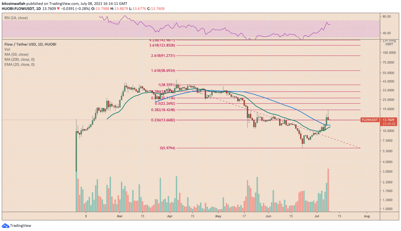 FLOW 在日内暴涨后面临 20% 的崩盘风险