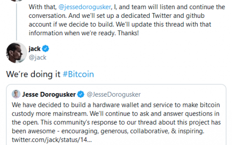 Twitter 老板关心你的比特币