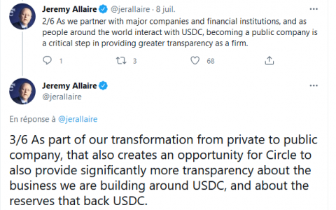股市上的第一个稳定币？ Circle以介绍为目标，想提高透明度
