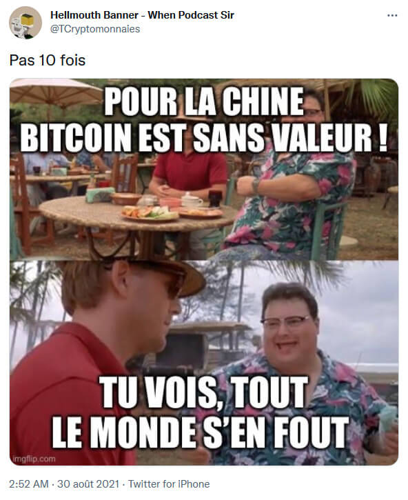 来自 Hellmouth Banner 的推文表明市场对中国人民银行的这一新公告表示冷漠。 