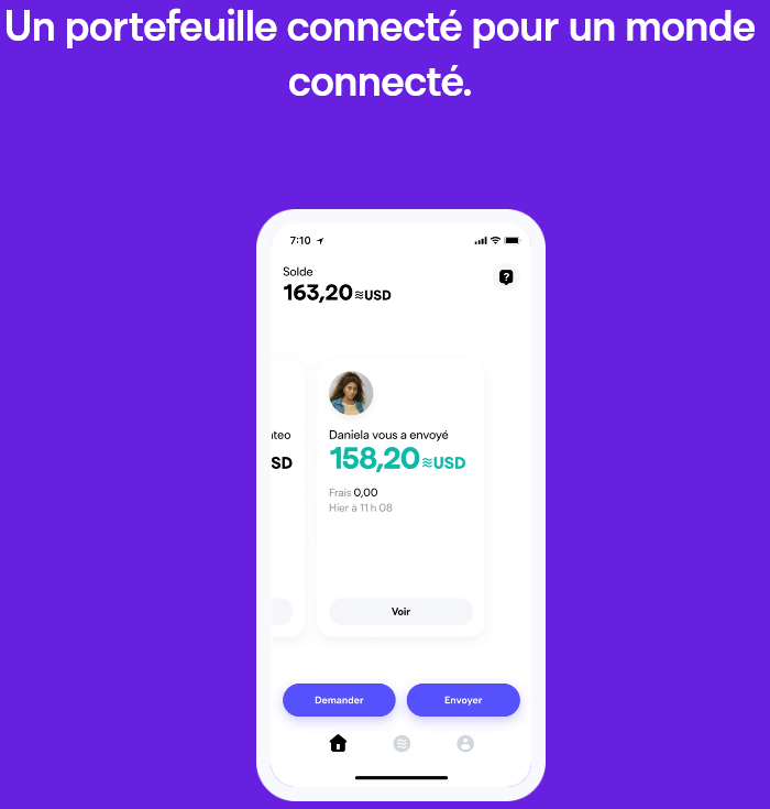 展示 Facebook 数字货币包的界面，允许使用其未来的 steblecoin the Diem，但与比特币不兼容 
