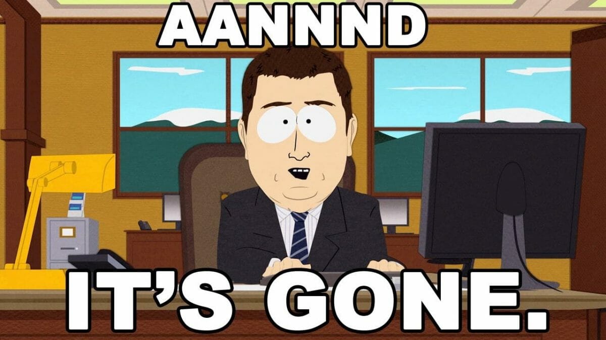 南方公园的“它已经消失”表情包宣布失去尼克约翰逊的 NFT