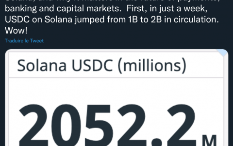 USDC 稳定币青睐 Solana（SOL）并冷落以太坊