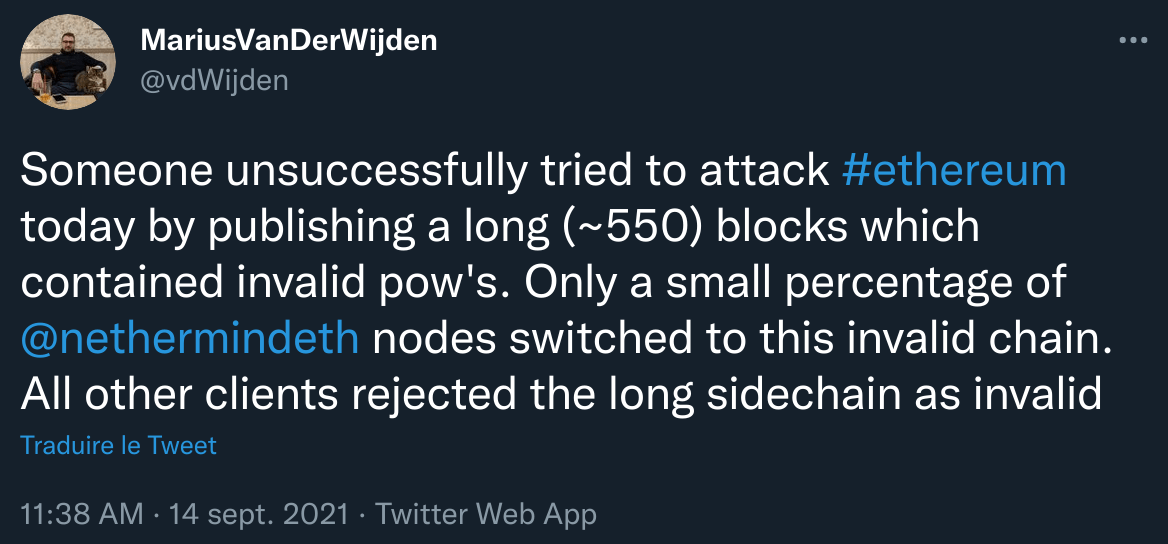 推文由 Marius Van Der Wijden 发布