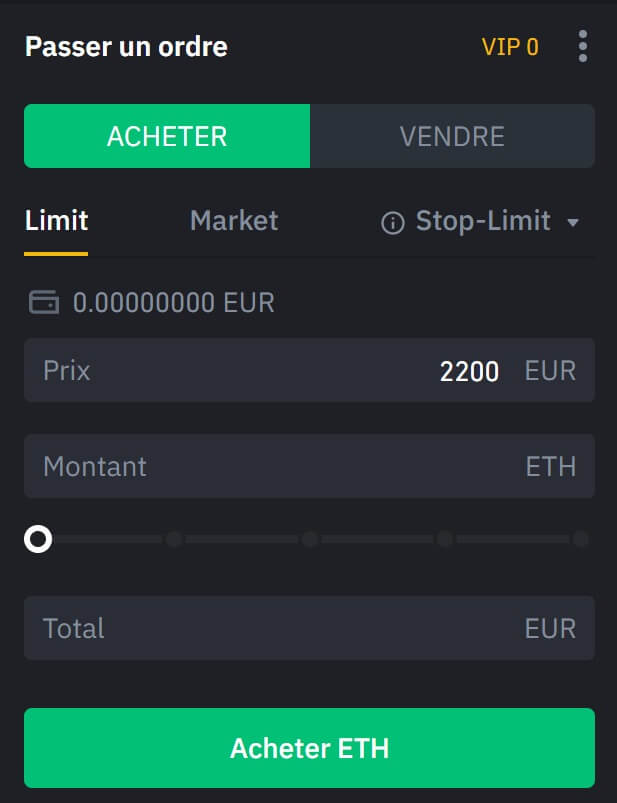 Binance-Ether-trading-box