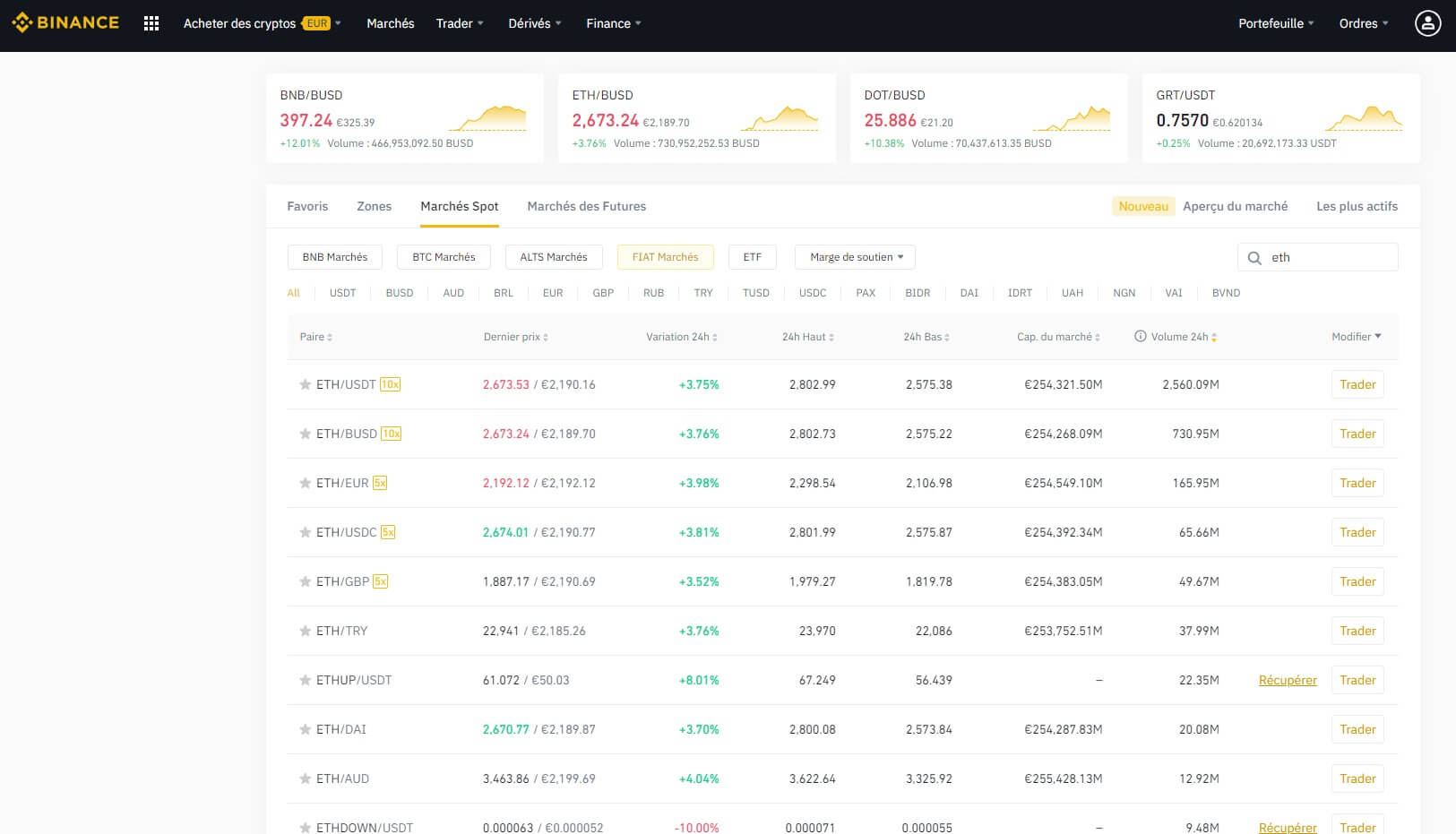 Binance-achat-ether