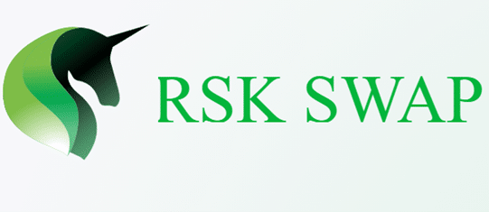 RSK 流动性矿池标志，带有湖名的绿色独角兽