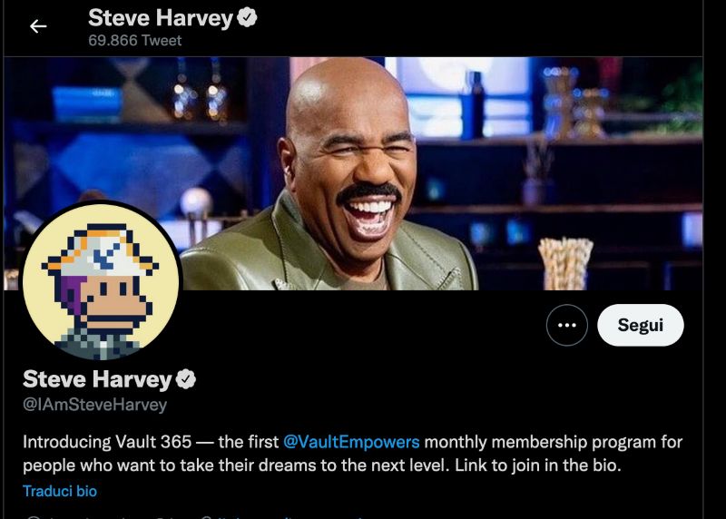 Steve Harvey 庆祝 Solana 的 NFT