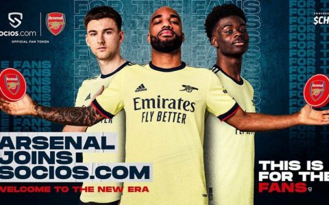 英格兰俱乐部阿森纳将在 Socios.com 上获得球迷令牌