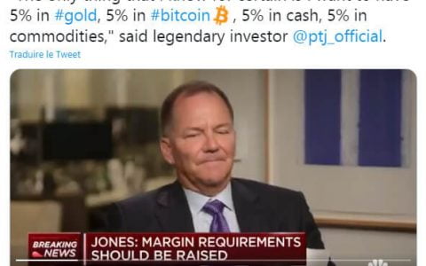 面对高涨的通货膨胀，传奇人物保罗·都铎·琼斯想将其数十亿美元的 5% 押在比特币上