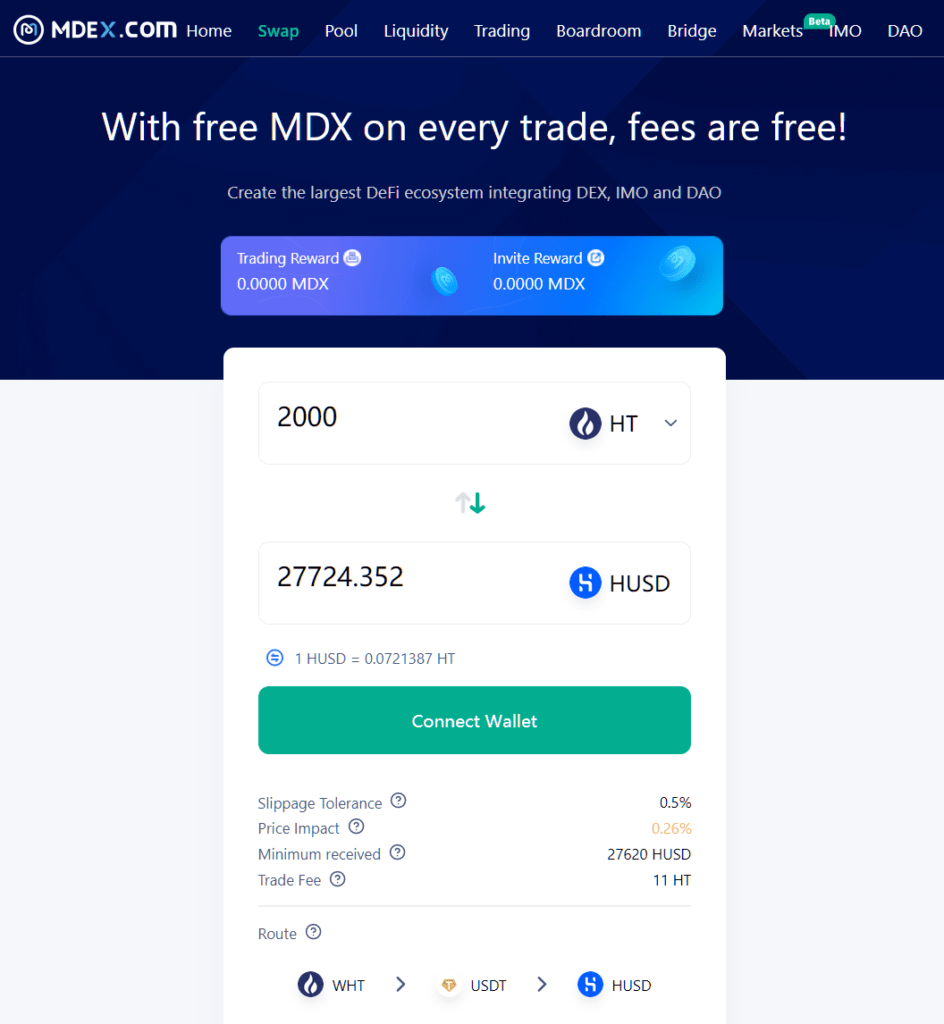 火币ECO Chain DeFi机车：MDEX去中心化交易所介绍