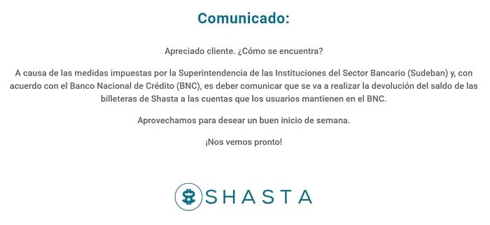 警告关闭应用程序汇款-shasta-app