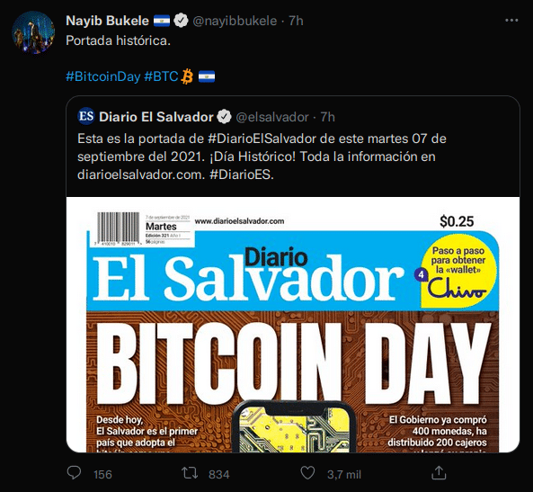 世界里程碑：比特币已经是萨尔瓦多的法定货币
