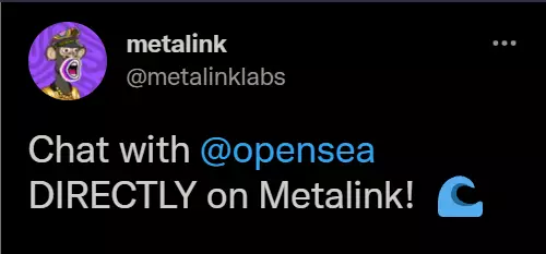 宣布 Metalink/Opensea 合作伙伴关系