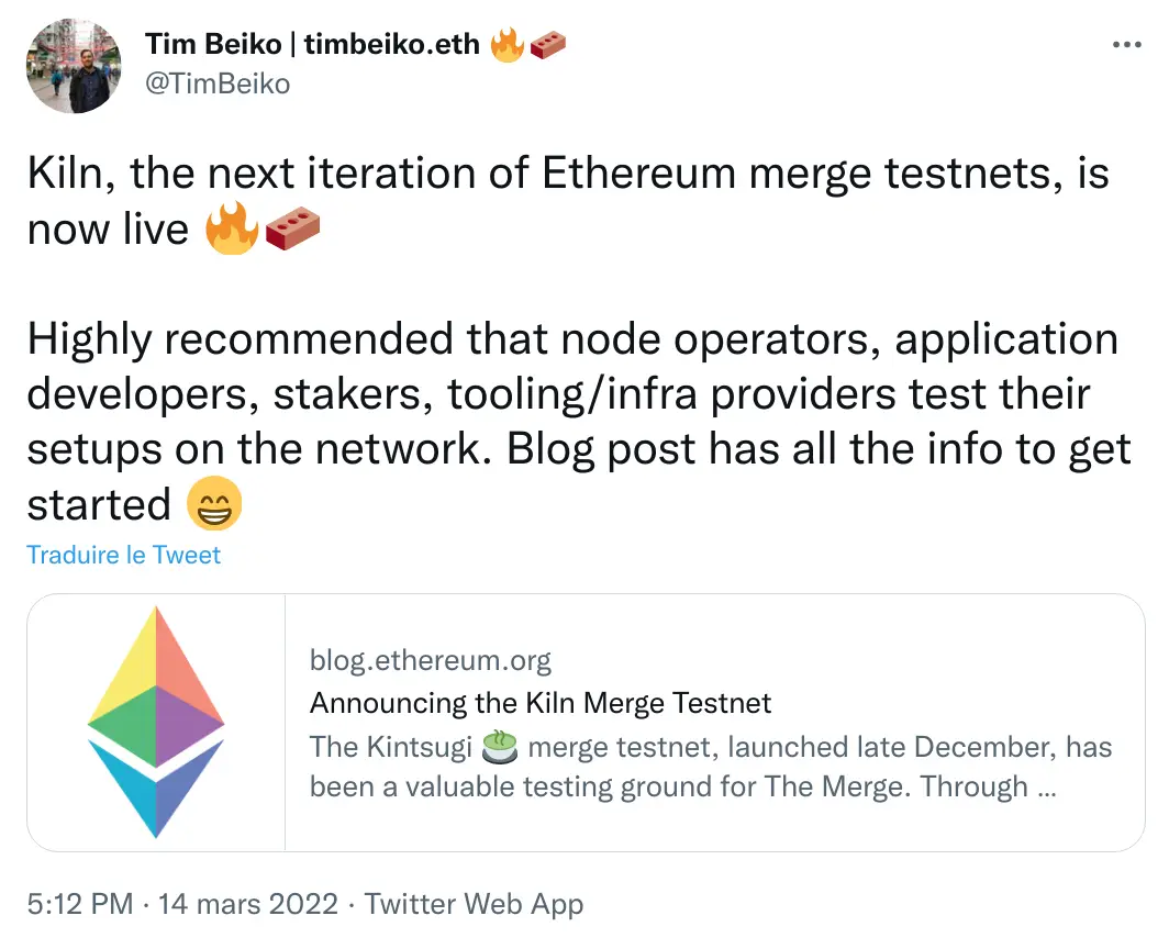 Tim Beiko 发布的推文