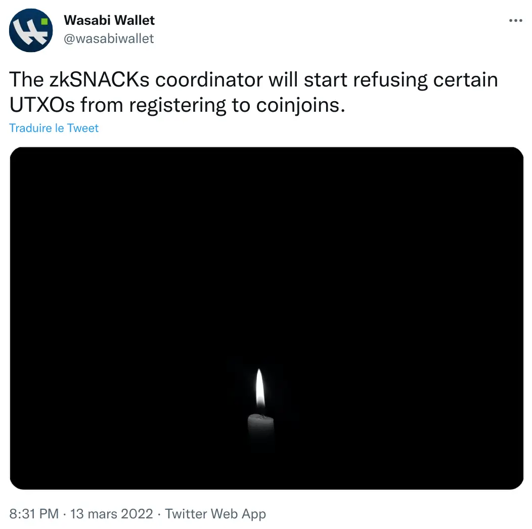 Wasabi钱包 发布的广告 