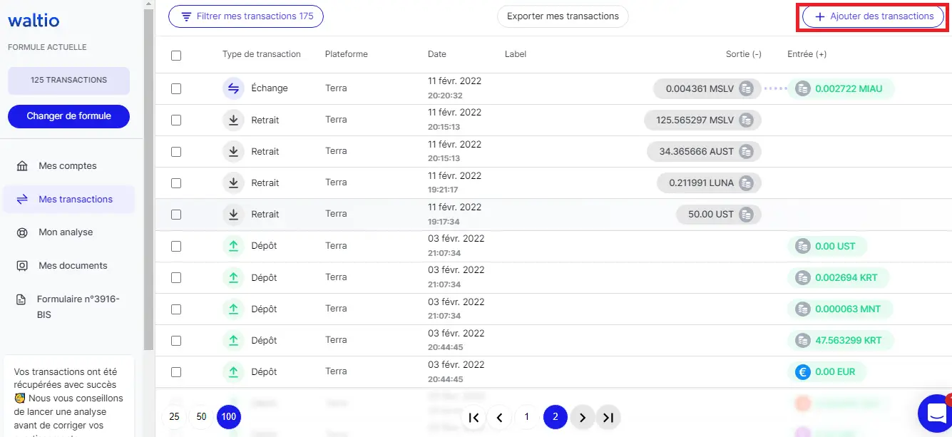 WALTIO 教程：点击几下即可对加密货币征税-14