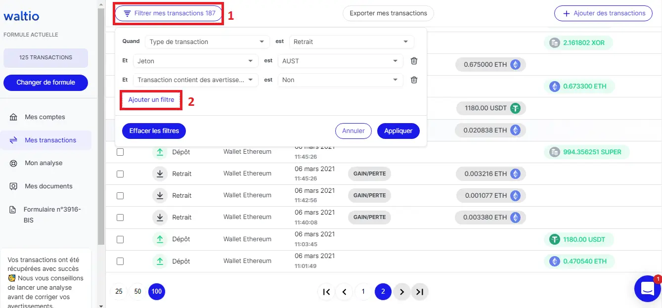 WALTIO 教程：点击几下即可对加密货币征税-13